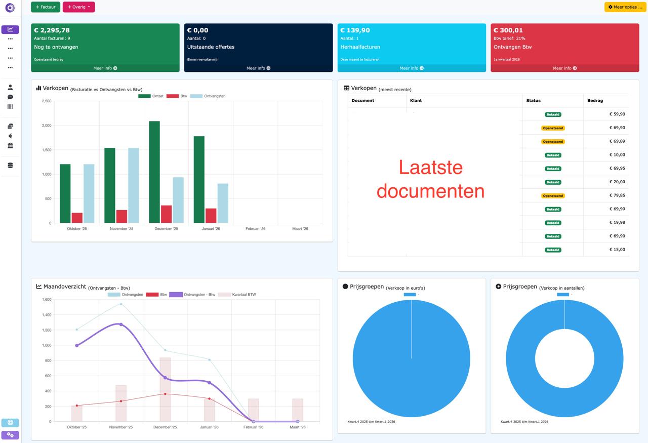 Snelfactuur Dashboard Preview
